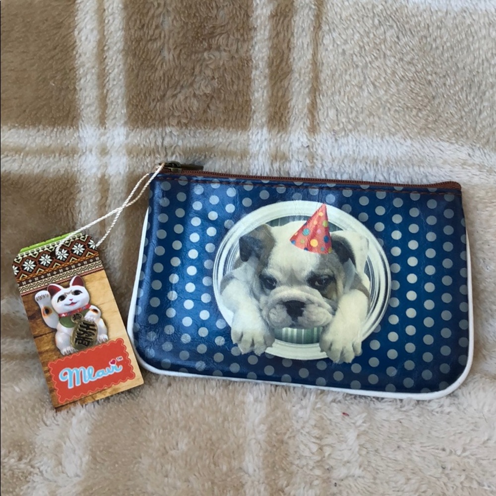 New Mlavi Kawaii Style Bulldog Vegan Pouch 🐶